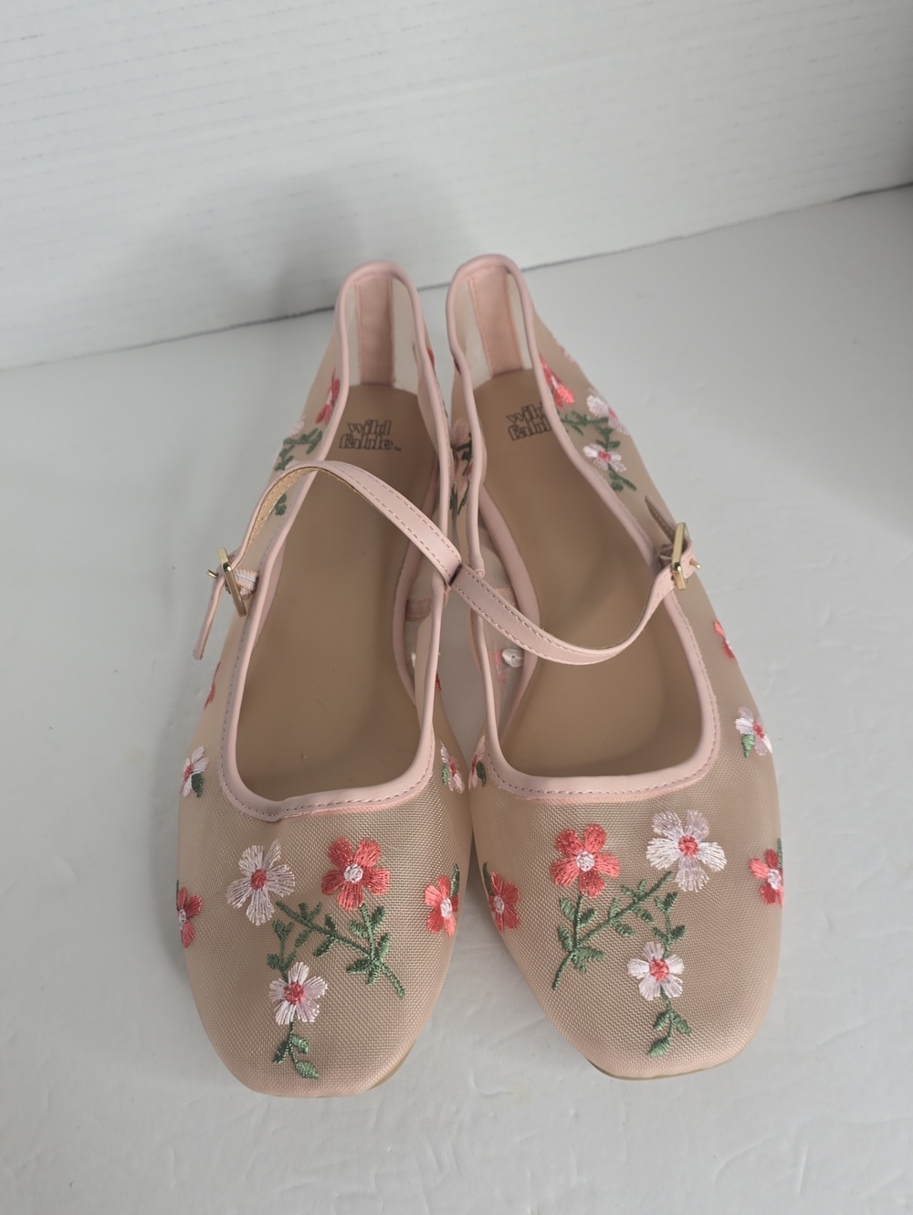 Women's Elsa Floral Mesh Mary Jane Flats Wild Fable Size 9 - Picture 8 of 8